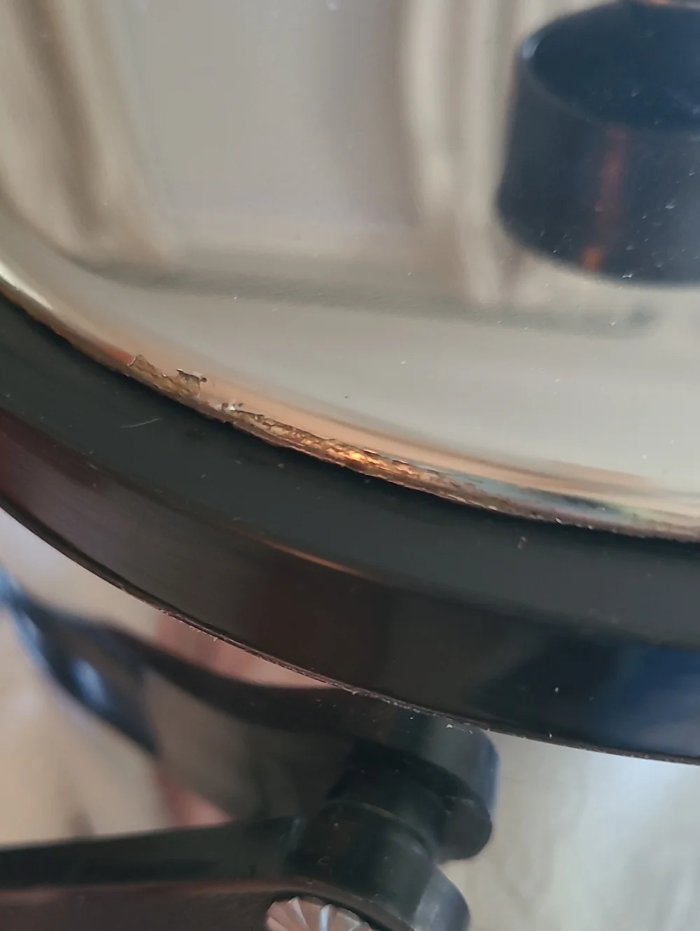 Vintage Mid-century Modern Atapco Mirrored Chrome And Black Ice Bucket